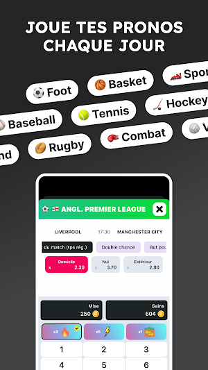 Goal’in – Jeu pronos sportifs Screenshot 1
