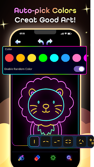 Glow Doodle: Neon Drawing Art Screenshot 2