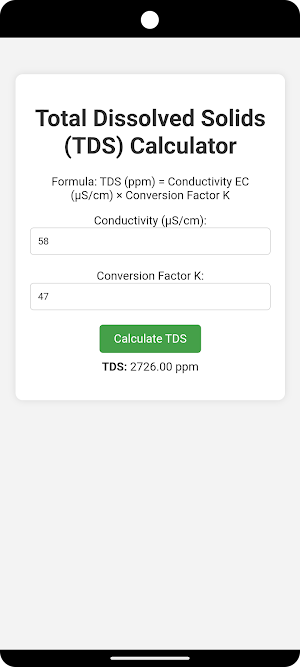 TDS Calculator Screenshot 2