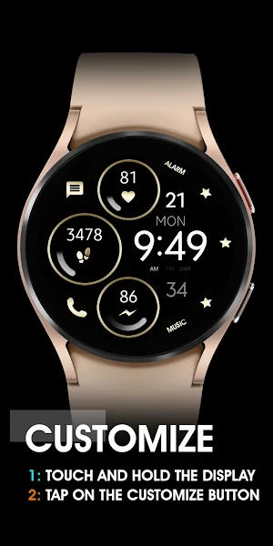 Minimal Bronze Watch Face Screenshot 2