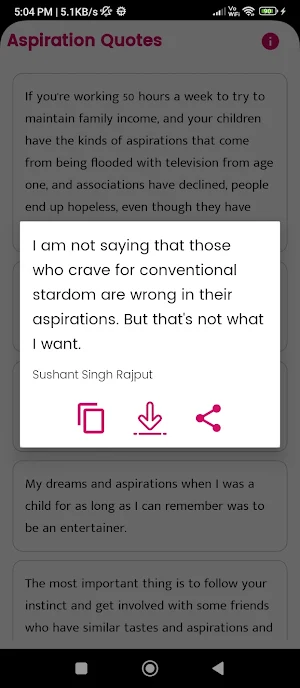 Aspiration Quotes and Sayings Screenshot 1