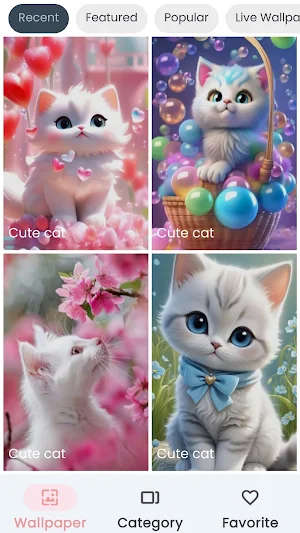 Cute Cat Wallpaper Screenshot 0