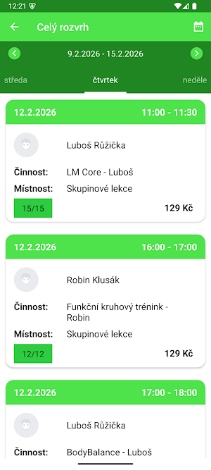 BeFit Pardubice Screenshot 2