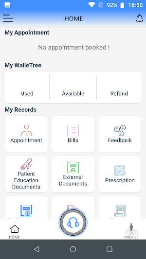 VRH Patient Portal Screenshot 2