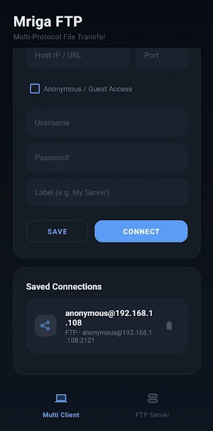 Mriga FTP -  Client &  Server Screenshot 2