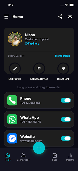 TapEasy -Digital Business Card Screenshot 0