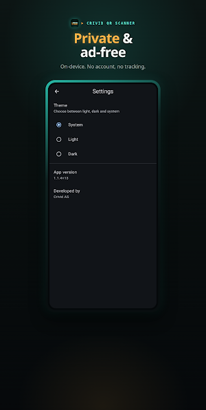 Crivid QR Scanner Screenshot 3
