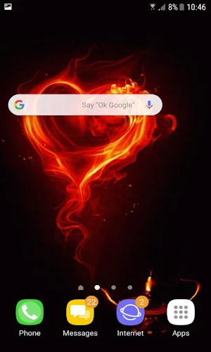 Smokey Red Heart LWP Screenshot 1