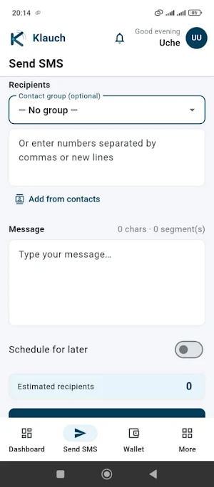 Klauch - Message Automation Screenshot 3
