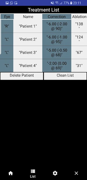 Corneal Ablation Depth Tool Screenshot 2