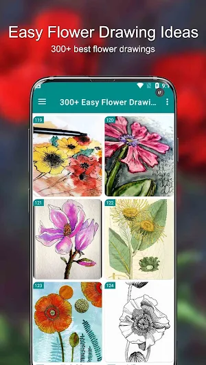 300+ Easy Flower Drawing Ideas Screenshot 2