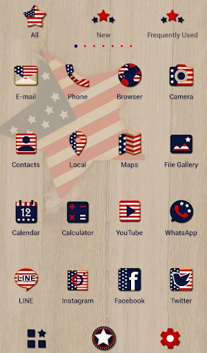 Pretty Wallpaper U.S.A. Flag Star Theme Screenshot 2