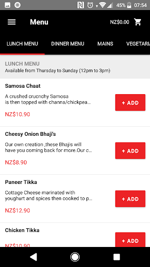 Maharaja Indian Restaurant Screenshot 2