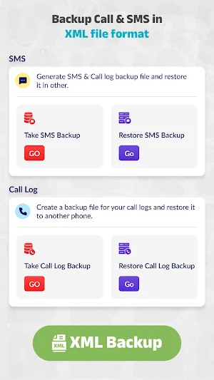 SMS, Call Logs, Contact Backup Screenshot 2