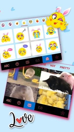 Cute Hamster Keyboard Background Screenshot 3