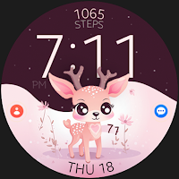 Cute Deer digital watch face
