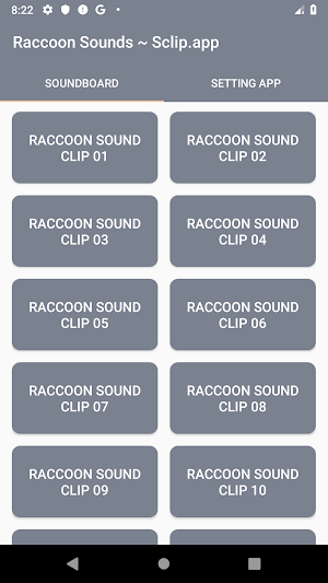 Raccoon Sound Collections ~ Sclip.app Screenshot 0