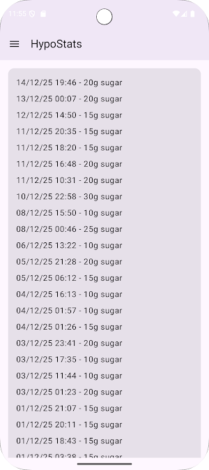 HypoStats: Log Your Hypos Screenshot 2