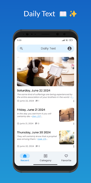 Daily Text Audio Play Screenshot 0