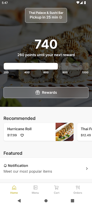 Thai Palace & Sushi Bar Screenshot 0