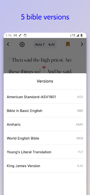 The Holy Bible 5 Versions Screenshot 2