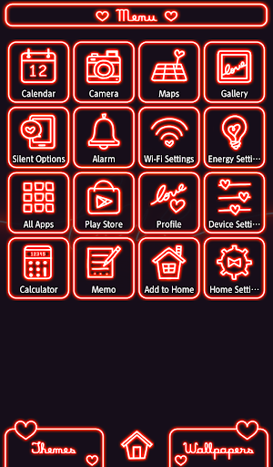 Cool Wallpaper Neon Love Theme Screenshot 1