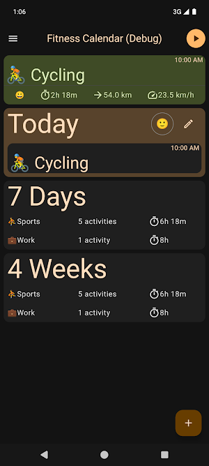 Fitness Calendar Screenshot 2