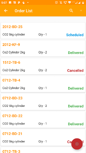 CO2 Orders Screenshot 2