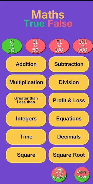 Kids True False - Math Screenshot 0