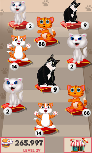 Cat Heaven- Merge, evolve cats Screenshot 2