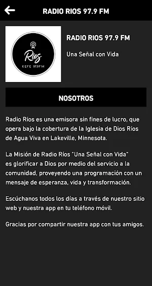 Radio Rios 97.9 FM - KEFE Screenshot 1