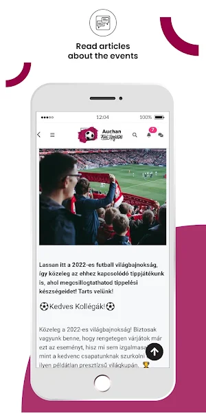 Auchan Foci tippjáték Screenshot 3