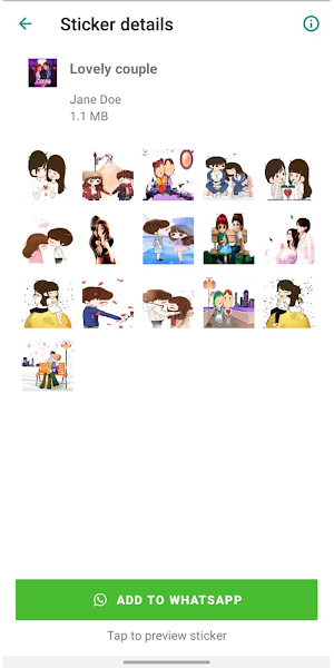 Lovely couple stickers Screenshot 1