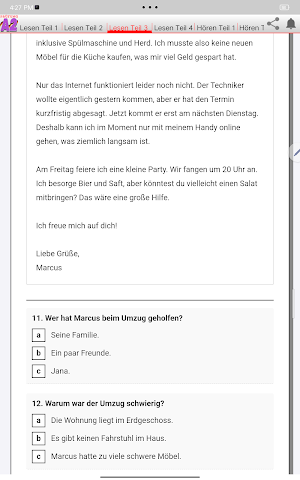 A2 Prüfung Simulation Screenshot 2