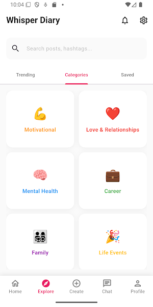 Whisper Diary - Anonymous Screenshot 1