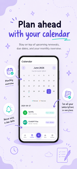 Coinslip: Subscription Tracker Screenshot 1