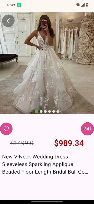 Wedding dress shopping app Screenshot 3