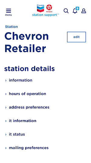 Chevron Texaco Station Support Screenshot 1