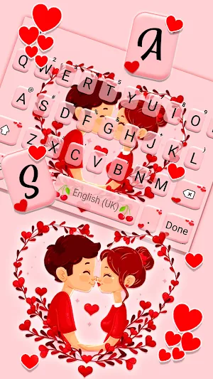 Couple Love Wedding Keyboard Background Screenshot 1