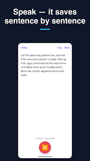 Dictation Notes: Voice to Text Screenshot 0