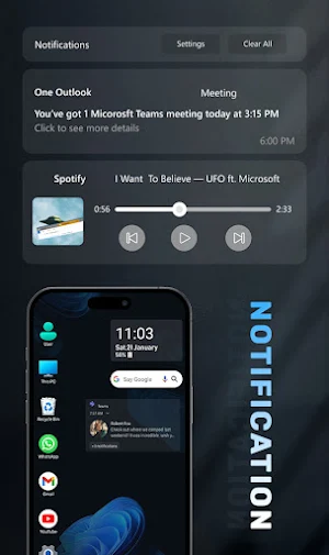 Computer Launcher - Dark Theme Screenshot 1