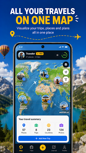 Travary: Travel Map & Planner Screenshot 0
