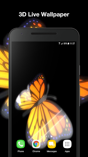 3d Butterfly Live Wallpaper Screenshot 0