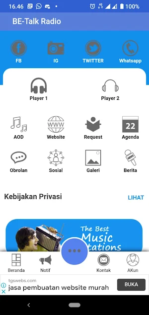 BE-Talk Radio Streaming Screenshot 0