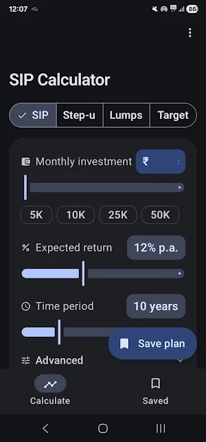 SIP Calculator Screenshot 3