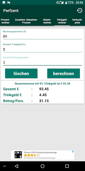 Prozentrechner, Prozentrechnen Screenshot 3