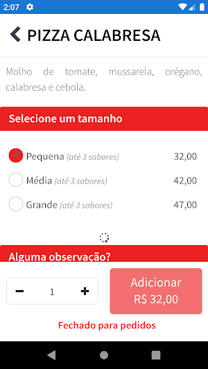 Pizzaria Ouro Verde Screenshot 1
