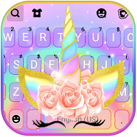 Unicorn Rainbow Keyboard Background