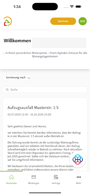 Meine WGS Screenshot 1