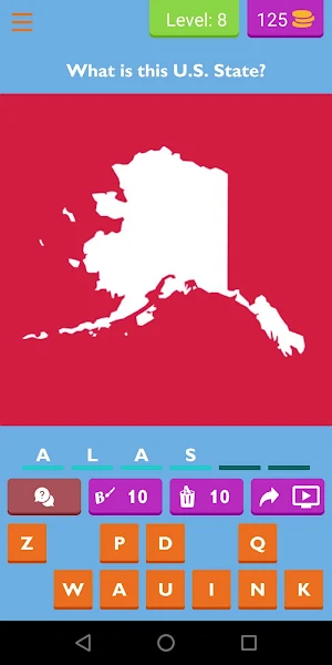 Guess The U.S. States Quiz Screenshot 1